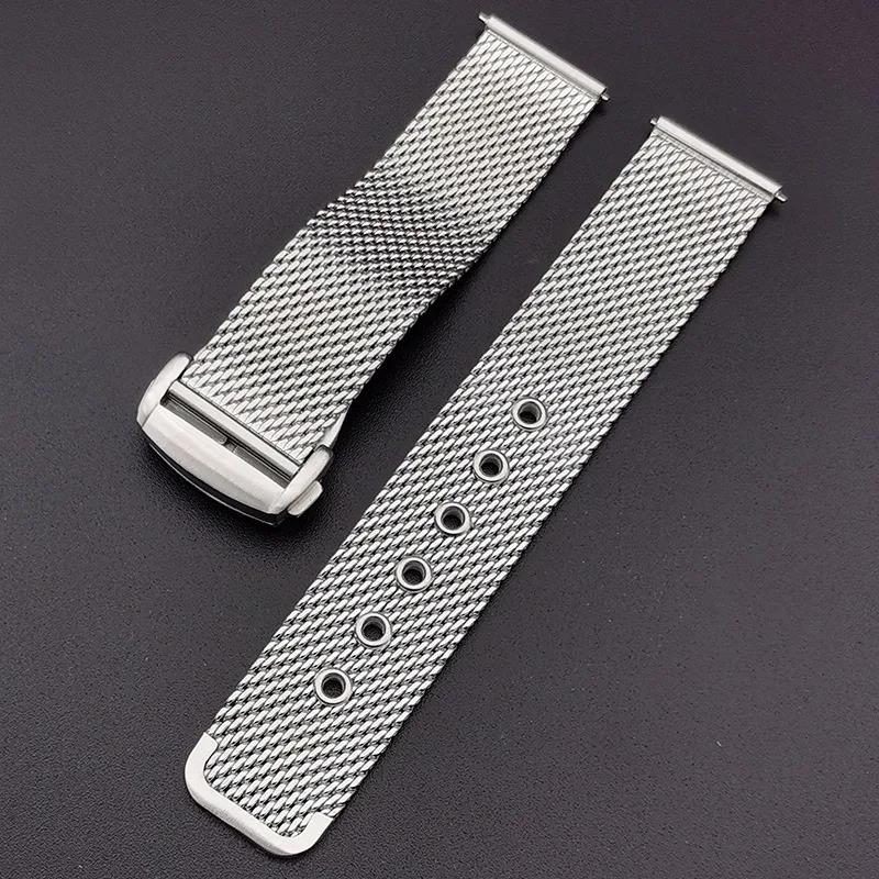 Strap for Omega for Seamaster 300 007 Watch Band 20mm 22mm Stainless Steel Luxury Mesh Bracelet Business Watch Accessories2027.