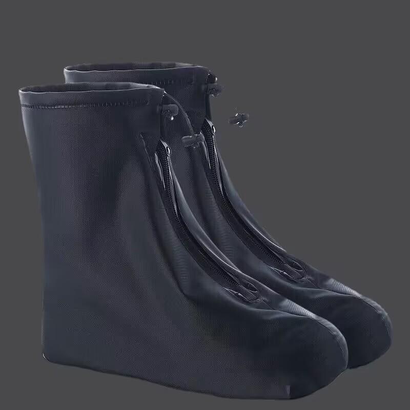 Unisex PVC Waterproof High-Top Non-Slip Shoe Covers for Travel