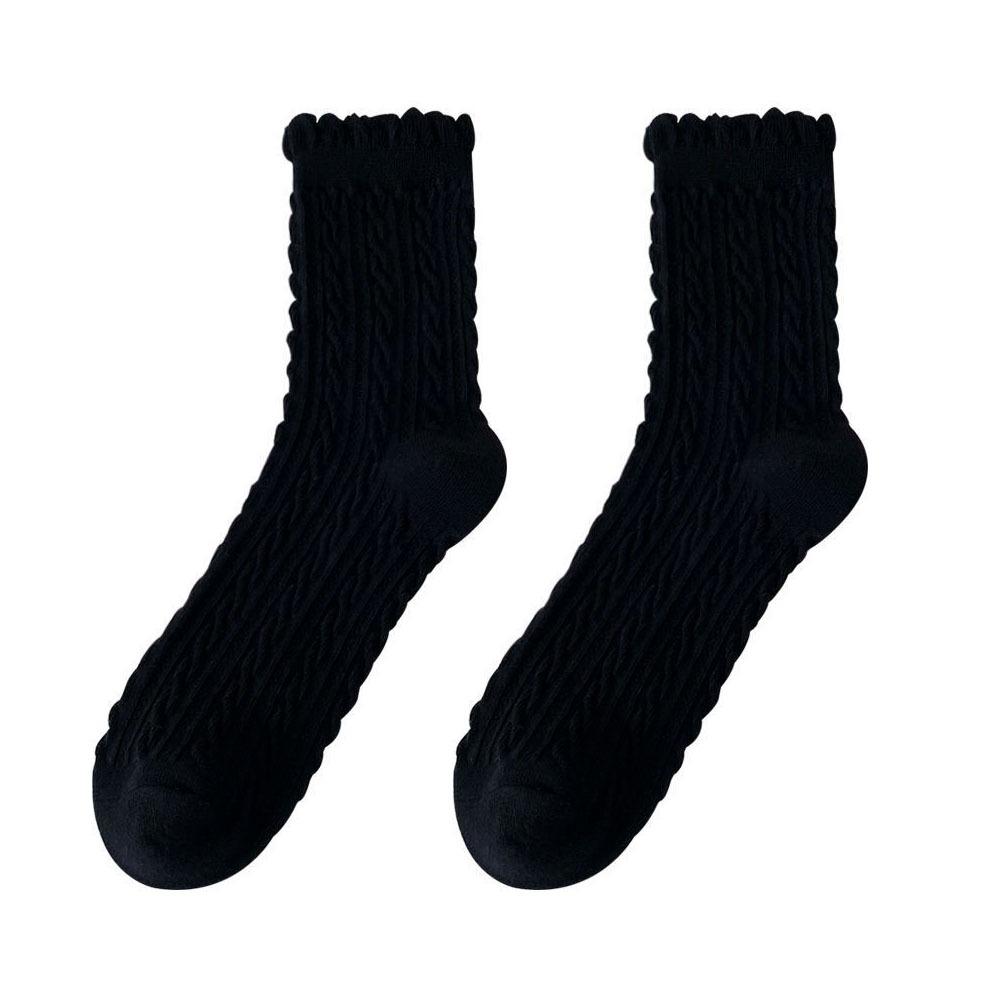 1/5 Pairs Lace Winter Thickened Wool Socks Warm Polycotton Snow Socks Soft Women's Floor Socks