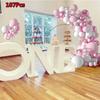 107Pcs White Metal Pink Balloons Arch Gold Confetti Balloon  Decoration Birthday Wedding Party