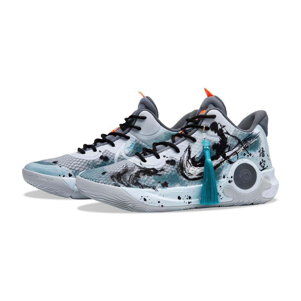 Nike KD Trey 5 IX Fighting The Holy Sun Slip Resistant Abrasion Resistant Mid Top Basketball Shoes Unisex Cyan Black CW3402-011(Team348-)