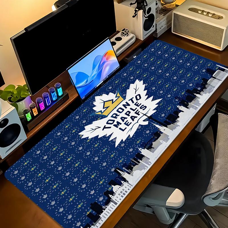 Toronto Maple Leafs Farbiges Mauspads Großes Gaming Tischkissen Rutschfestes Laptop Tablet Großes Mauspads XXL Matte Mini PC Spielmatte Mit Verschlusskante