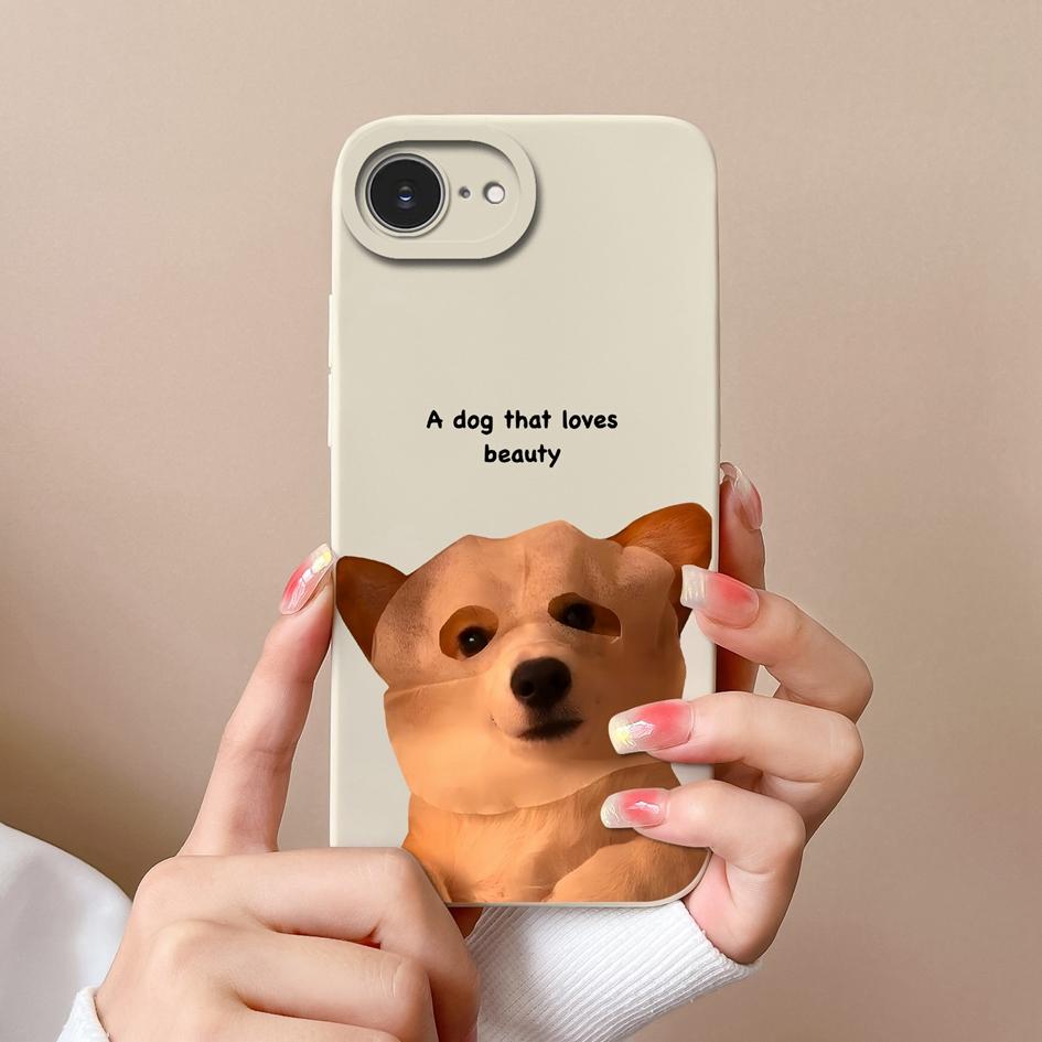 Cute Lucky Girl Phone Case For Apple iPhone 16e Soft Liquid Silicone High Quality Anti Drop Durable Anti Slip Protective Shell For Apple Bumper Covers