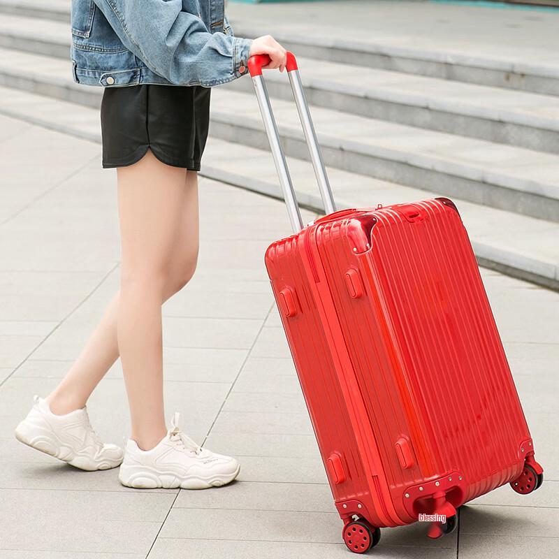 PACKAGE FASHION Red PVC Luggage Collection 20 inch