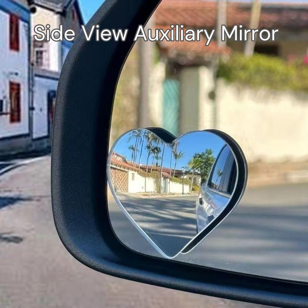1pair Heart Shape Blind Spots Mirrors Waterproof Rearview Mirror Side View Mirror  Car Accessory