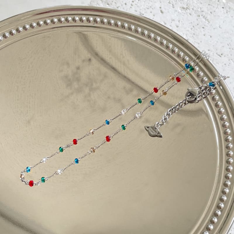 FANTASTIC PLANET Color Crystal Dot Necklace