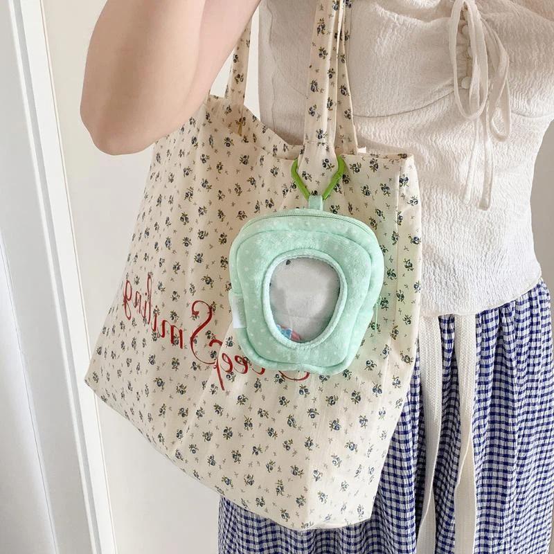 1Pcs Durable Doll Display Bag Polka Dot With Heart Carabiner Doll Carrying Bag Bag Keychain Pendant Mini Ita Bag