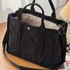 Leisure Large Capacity Shopping Bags Fashion Corduroy Canvas Tote Simple Tote Commuter Shoulder Bag for Women