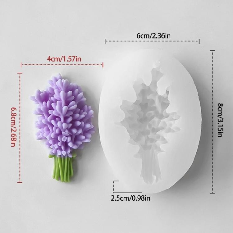 Lavender Scented Ornament Crafting Mold Sturdy Silicone Lavender Scented Hanging Mold for Office and Car Decoration