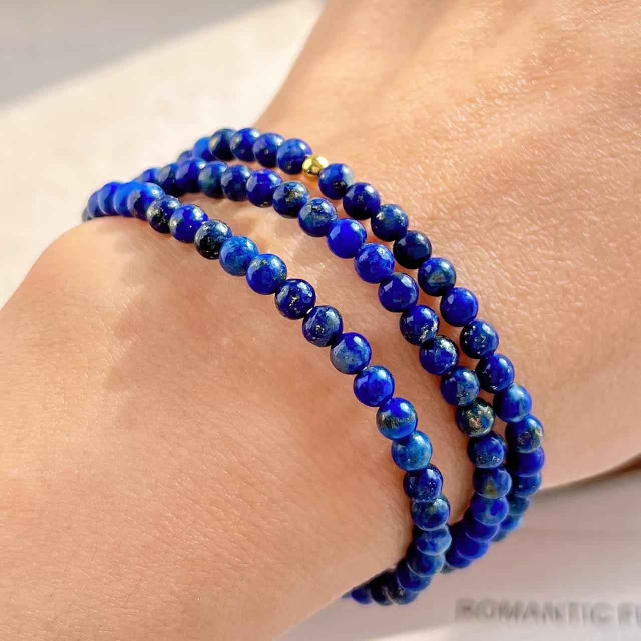Retro Natural Lapis Lazuli Lazy Multi-Circle Bracelet Bracelet.