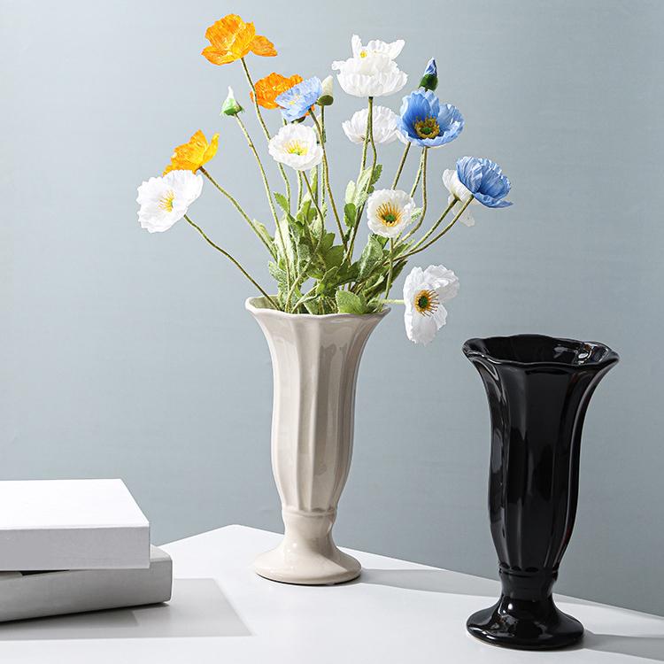 Keramikvase, hydroponische Vase, Blumenarrangement, Heimdekoration, Desktop-Ornamente, Gartendekoration