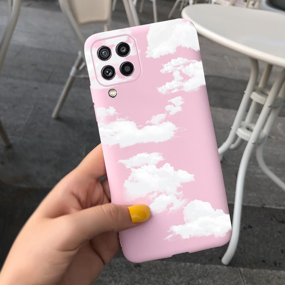 For Samsung Galaxy M32 Case Samsung M12 Soft Silicone Flower Phone Case For Samsung M32 M325F Cover Galaxy M 12 32 M12 TPU Funda