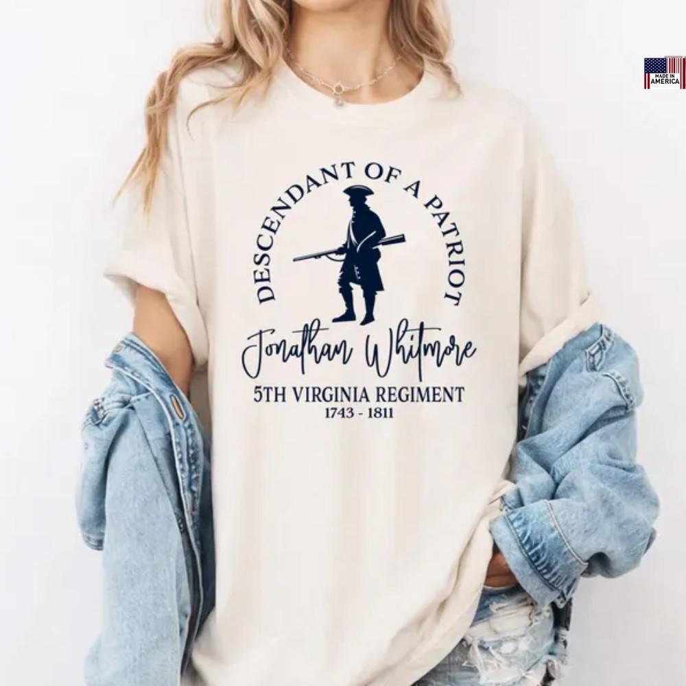 250th USA Anniversary Descendant of a Patriot Shirt 4 0f July Independence Day Unisex T-Shirt S