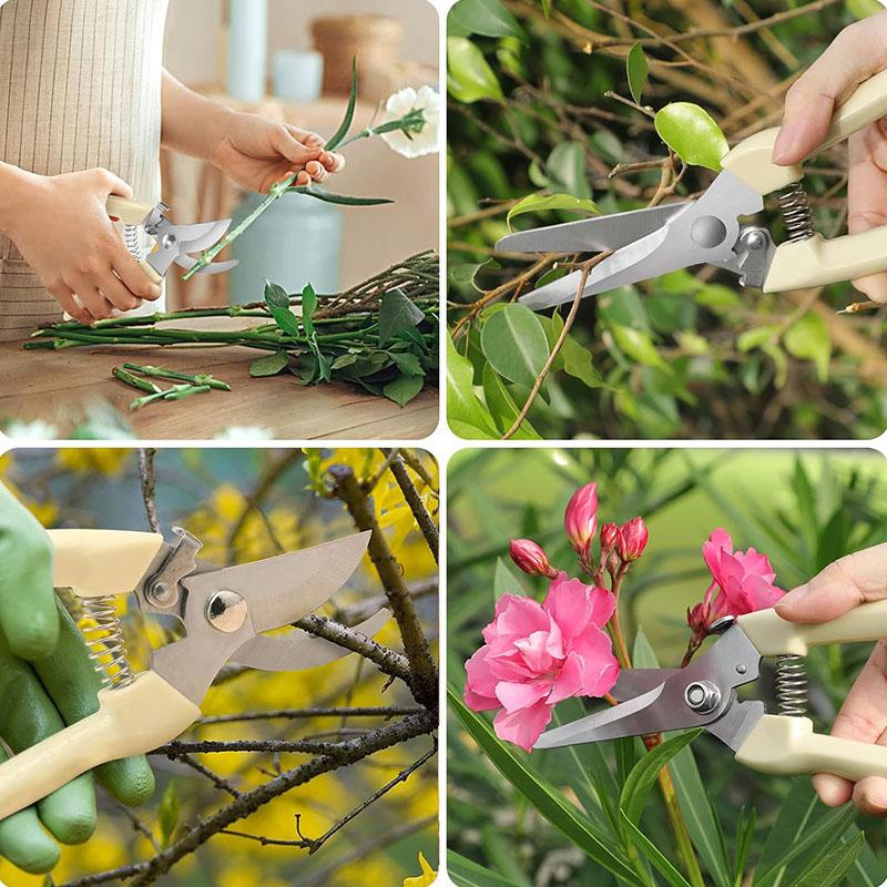 Gartenschere, Gartenschere, Gartengeräte, Gartenschere für Blumensträucher, Rosen- und Obstbaumschere, Bypass-Handschere
