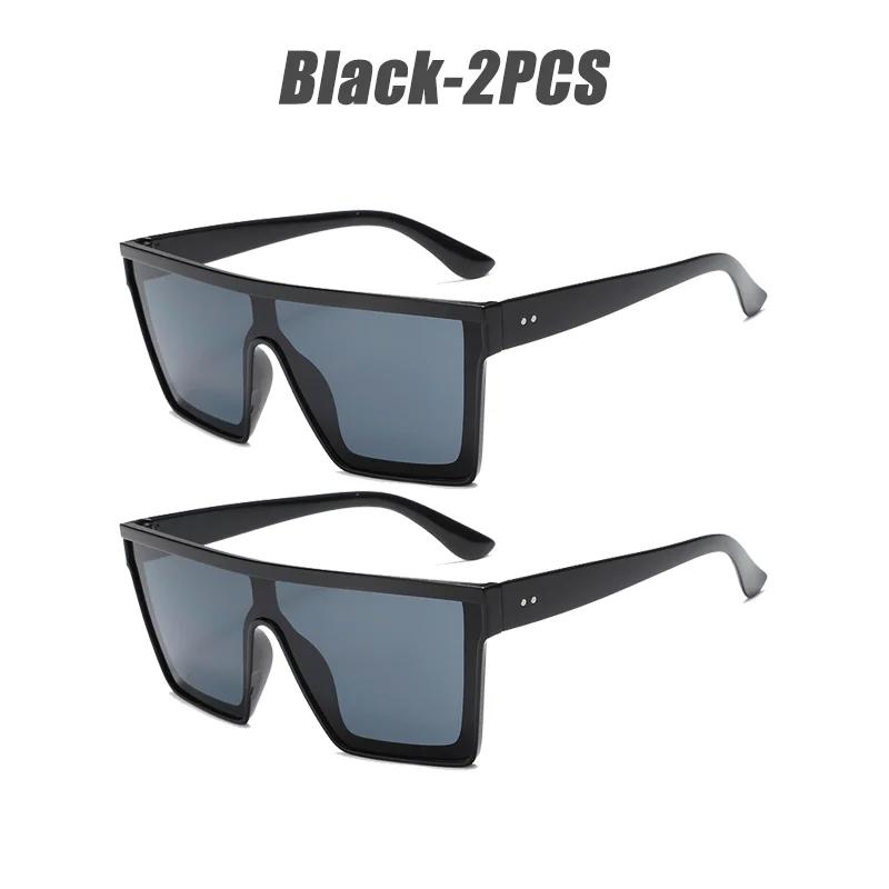 2025 New Fashion High Quality Square Glasses Frame Big Frame Retro Cyberpunk Color Film Sunglasses for Men and Women