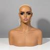 Mannequin Head with Shoulders Skin-Tone Female Bust Shape Extended Neck