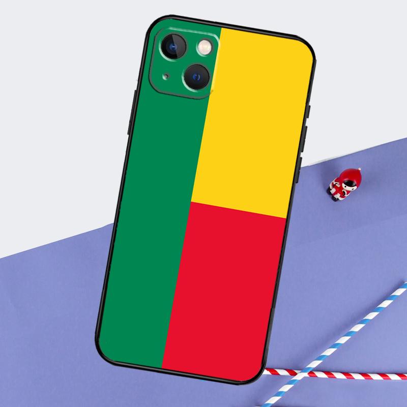 Benin Flag Phone Case For iPhone 16 Pro Max 11 12 13 14 15 Pro Max Mini XR 16 15 Plus 16e Cover Shell