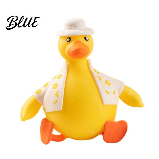 Hand Kneading Toy Slow-Rising Duck Squeeze Soft TPR Stress Reliever with And Relax Interchangeable Outfits Portable Fidget Decompression Gadget