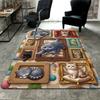 Cat Adventures Pattern Rug Floor Mat for Living Room or Bedroom Soft and Comfortable Carpet a Gift for Birthday and Holiday.