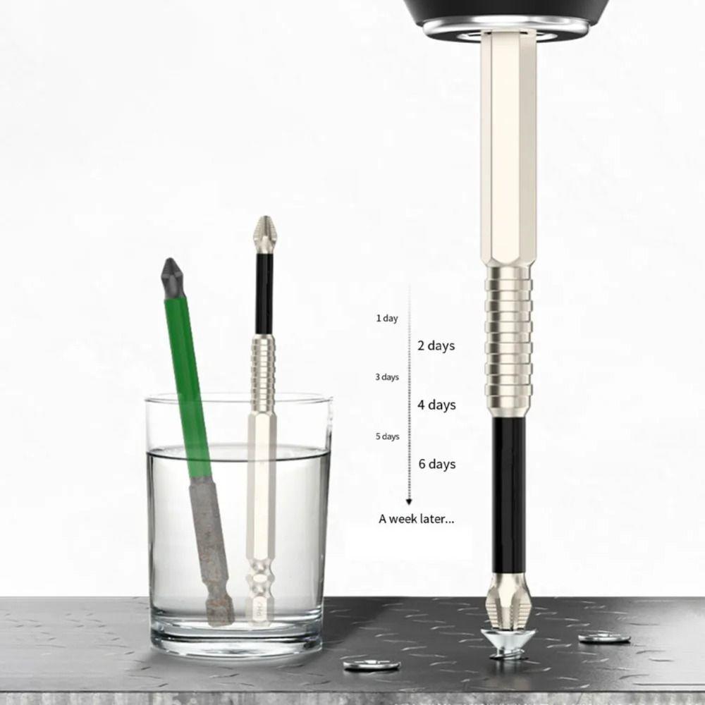 Zinc Zinc Alloy Steel Cross Bit Impact Resistant PH2 Screwdriver Bits  Screw Driver Hand Tool