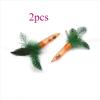 2pcs/3pcs Carrot Feather Cat Toy Interactive Pet Toys For Kitten Replacement Head