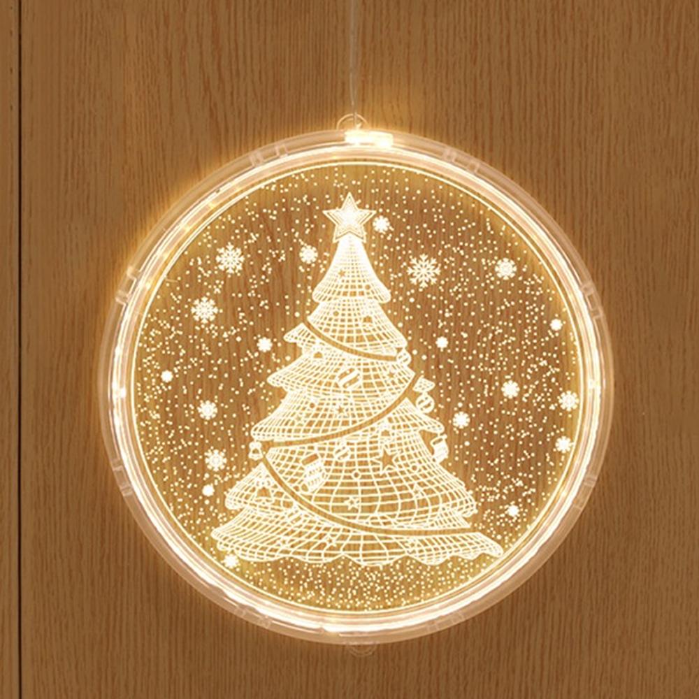 Светодиодная гирлянда с 3D-буквами Christmas Lights (Рождественские огни), неоновая LED-гирлянда на присоске, акриловое украшение для декора атмосферы комнаты 1PC