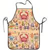 A Durable And Easy-To-Clean Apron Featuring a Marine Life Design with Crabs And Jellyfish, Made of Polyester, Suitable for Cooking In The Kitchen, Gar