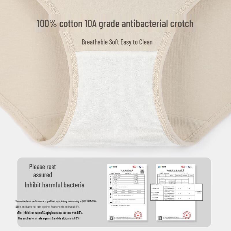 Christies Women's 10A Antibacterial Cotton Seamless Mid-Waist Underwear 3-Pack