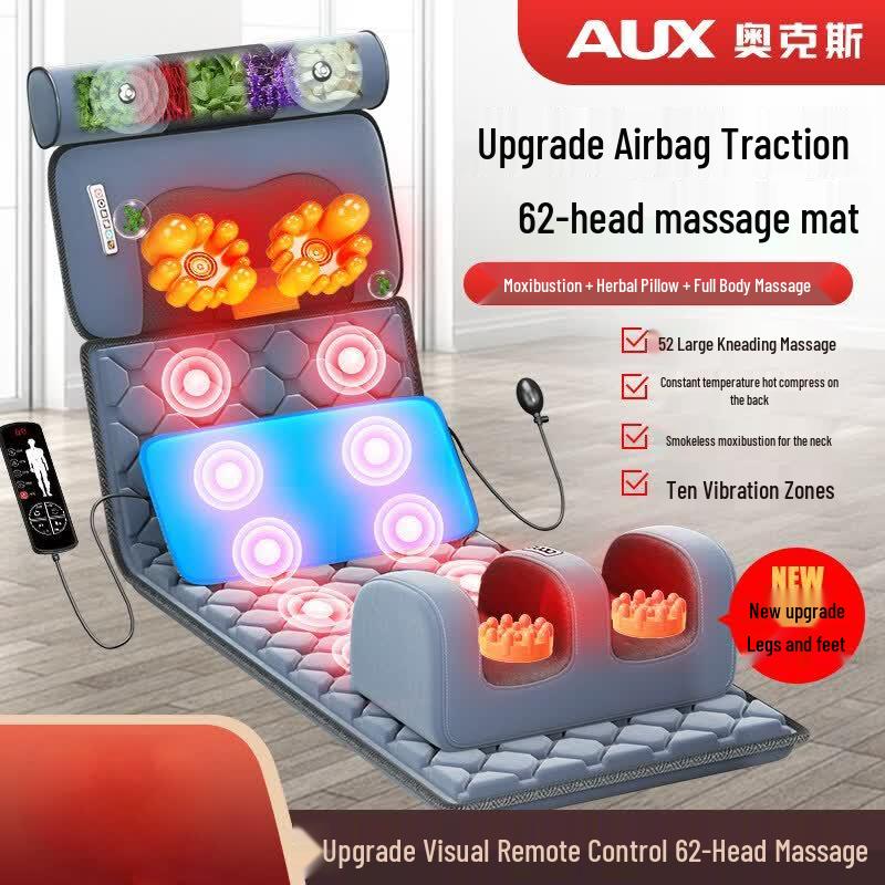 AUX Full Body Massage Mattress with Heat and Remote CN plug (adapter included)