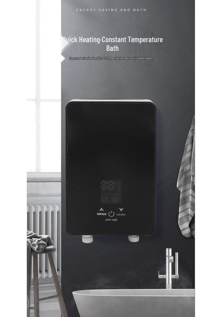 Energy-Efficient Instant Water Heater Shower for Safe, Constant Temperature in Small Spaces