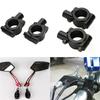 Motorcycle Rearview Handlebar Mirror Mount Holder Adapter Clamp Base 8mm 10mm 7/8" Black Aluminum Universal Motorcycle Tool