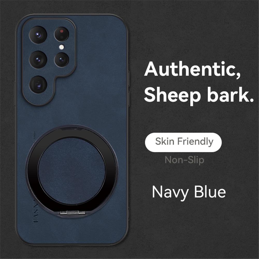 

Розкішний магнітний шкіряний чохол-тримач з овчини для Samsung S25 S24 S23 S22 S21 Plus FE Ultra Edge з підставкою, протиударний чохол For Samsung S24FE