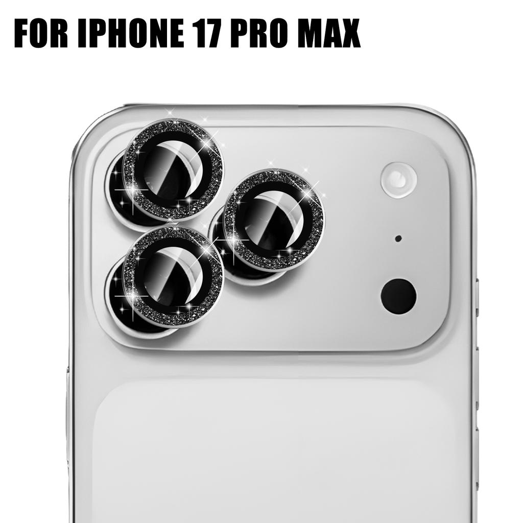 Bling Camera Lens Protector for IPhone 17/17 Air/17 Pro/17 ProMax Aluminum Alloy Tempered Glass Diamond Lens Cover for IPhone17