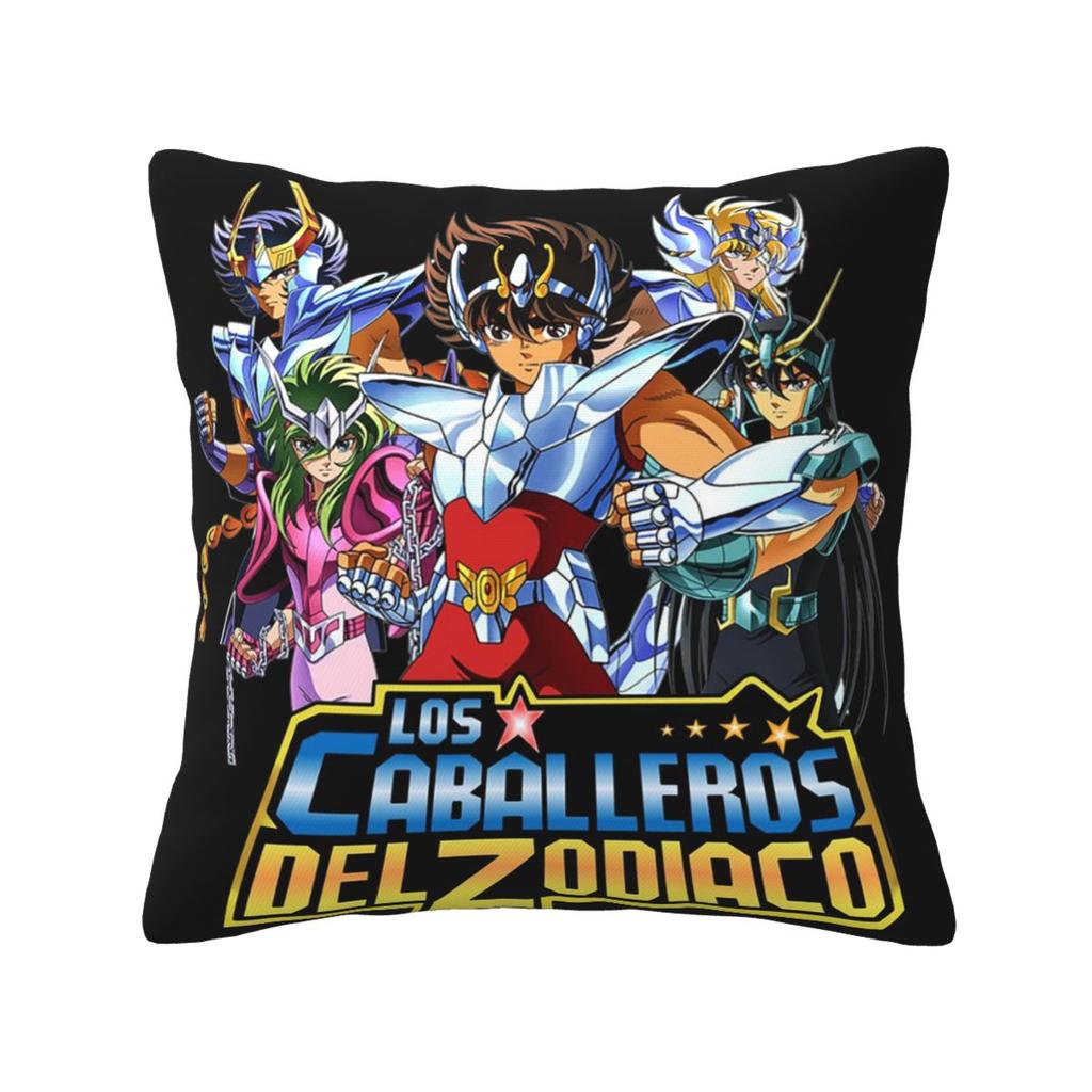 Knights Of The Zodiac Saint Seiya Square Pillowcase Cushion Cover Pillow Case Throw Pillow Cover for Home Sofa Living Room