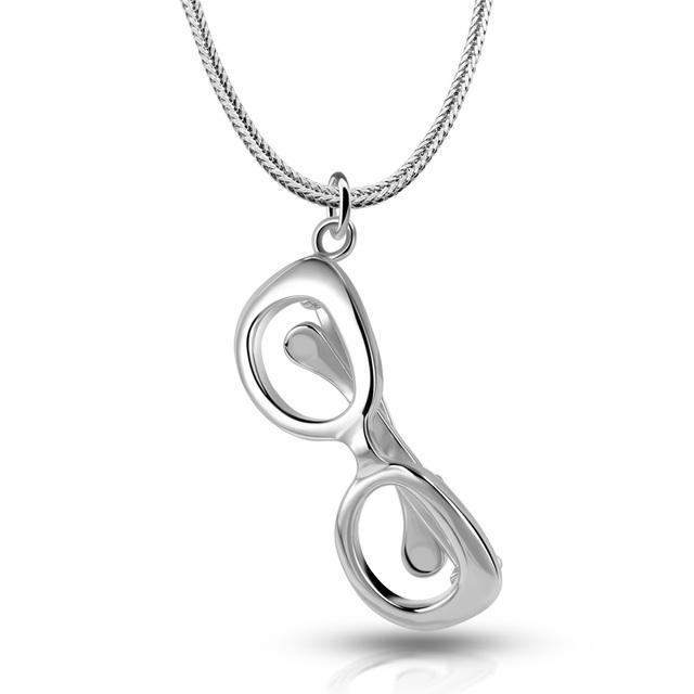 Moda femeie colier 100% argint 925 nou design ochelari de soare pandantiv lanț colier pentru bărbați cupluri bijuterii fine