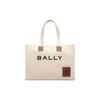 Bally Akelei Letter Logo Canvas Tote Bag Shopping Bag Shoulder Handbag Women Tote White 6307809