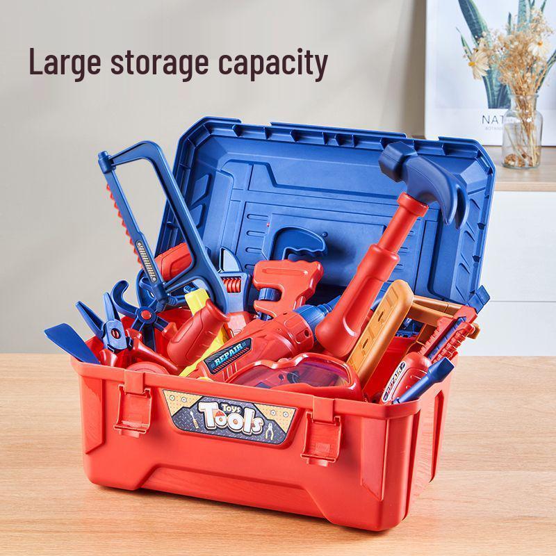 Kids' Pretend Play Repair Tool Set with Electric Drill for Ages 3-6