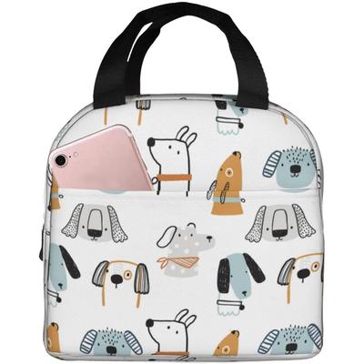 Puppy Print Adult Lunch Box for Men Women, Water Proof Soft Cooler Bag Insulated for Travel, Lunch Tote Bag for Women Men
