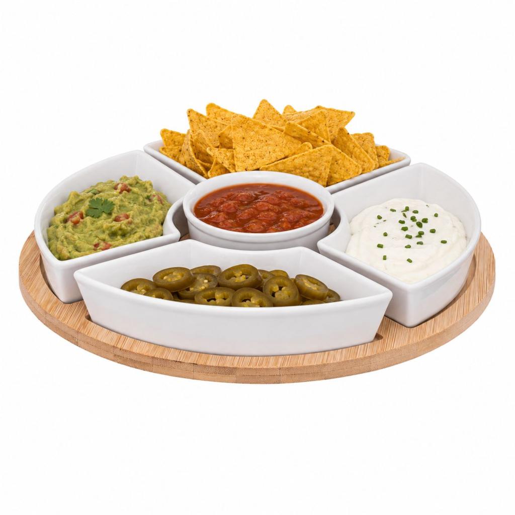 Round Snack Tray Set