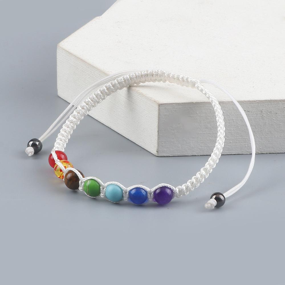 Handmade Seven-Color Yoga Energy Bead Bracelet