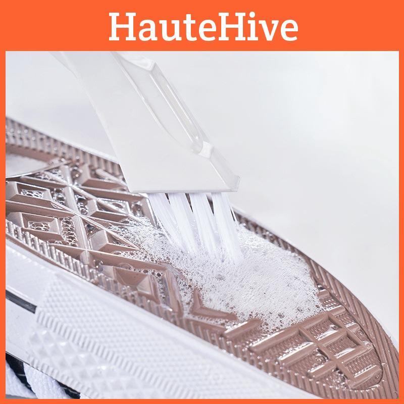 Bristle Soft Shoe Brush With Long Handle For Delicate Cleaning And Use Versatile