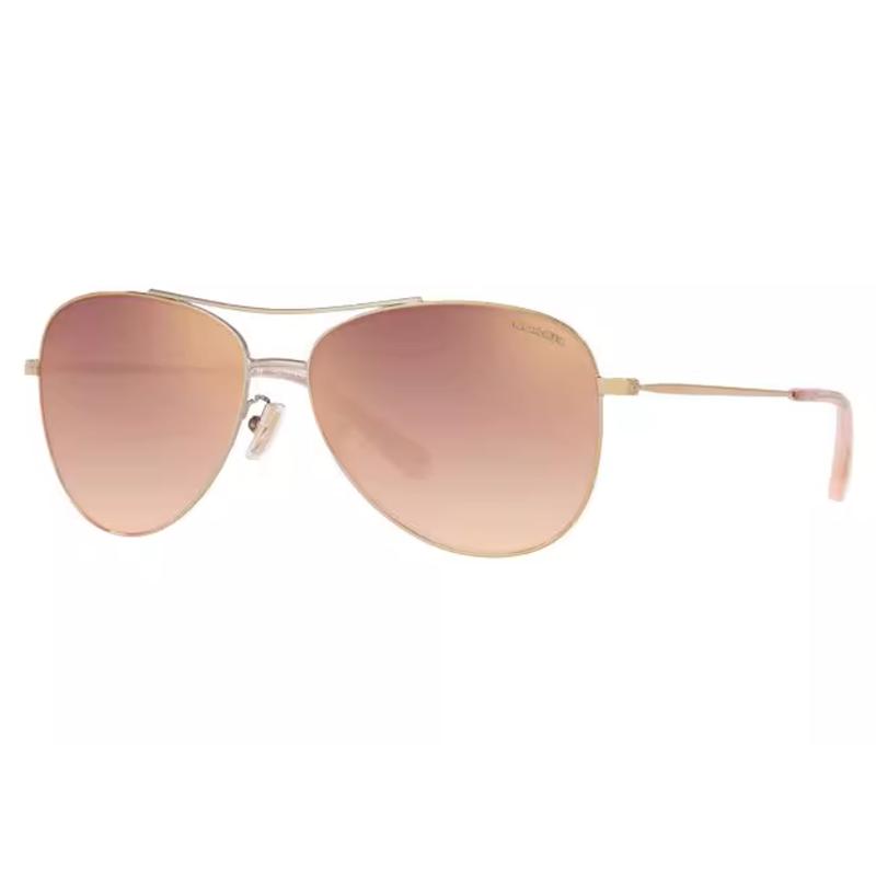 COACH Gradient Design Aviator Sunglasses Women sunglasses Rose-Gold 0HC7079 58,Rose Gold