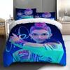 Duvet Cover Printed With Christmas Decoration Super Soft Brushed Microfiber Double Bed Comfortable Set With Zipper Closure And 2 Pillowcases