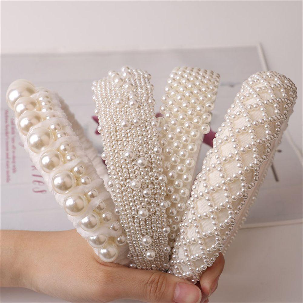 

Женские свадебные милые модные аксессуары для волос из бисера, повязки для волос, повязки на голову с жемчугом, обруч для волос