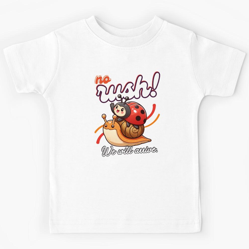 Slow Running, Hitchhiking, snail rider, Snail And Ladybug Kids T-Shirt 110