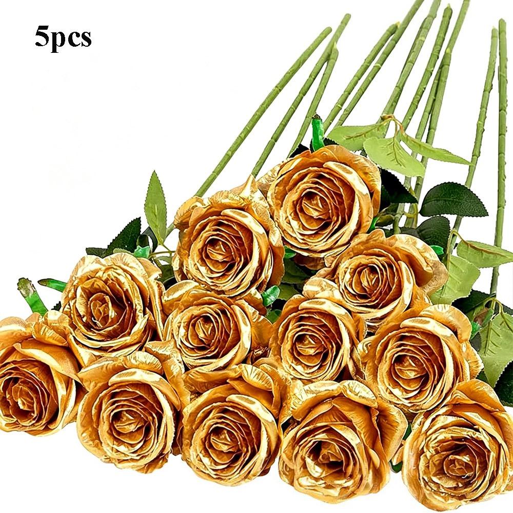 5pcs 10 Colors Simulated Rose DIY Party Decoration Artificial Flowers New Small Rose Home Decor