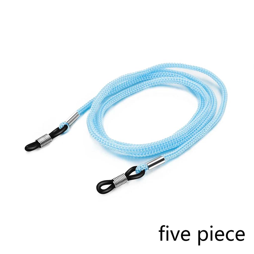 5 Stück Verstellbarer Brillenbandhalter Anti-Rutsch Brillenkordel Seil Sport Sonnenbrillen Kette Lanyard Brillenhalter Damen Herren