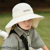 Large Brim Hat Children's Thin Bucket Hat With Cape Beach Hat New Sun Hat
