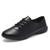 Women's Flats Lacing Black Driving Shoes Comfort Casual White Walking Minimalist Business Office Shoes Large Size