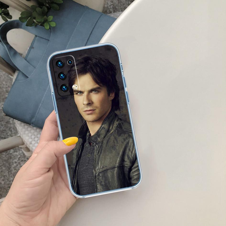 Vampire Diaries Damon Transparent Phone Case for Motorola Moto G40 G04 G05 One Ace Action Fusion + Plus Hyper Macro Vision Zoom